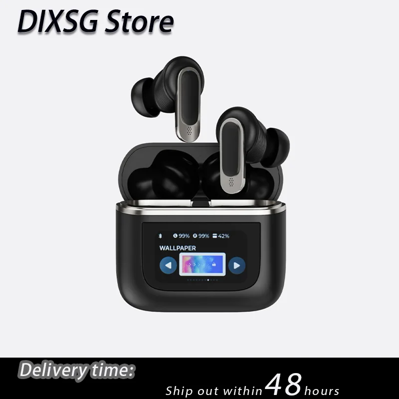 

V8 TWS headset full color touch screen Bluetooth headset ANC noise reduction LCD smart screen Headphones Sports Headset