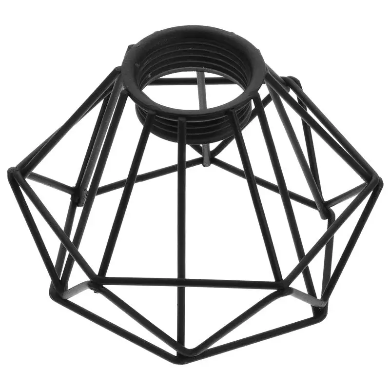 Hollow-Out Iron Diamond Shape Lamp Shade Retro Light Shade Chandelier Cover Lamp Shade Metal Retro Chandelier Accessories