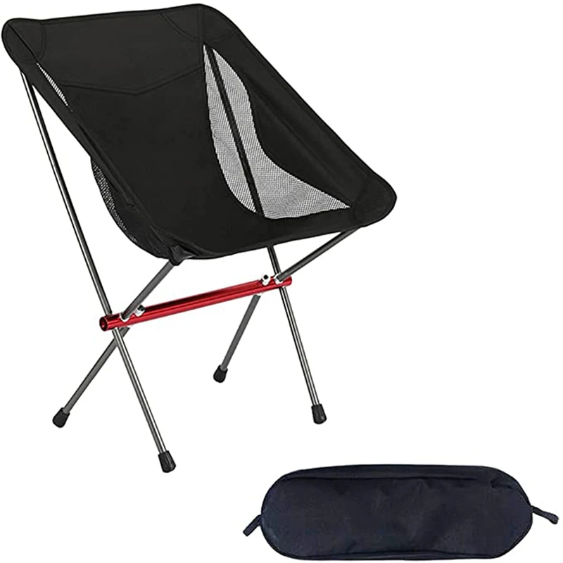 

HooRu Folding Beach Chair Portable Backpacking Camping Fishing Chairs Foldable Outdoor BBQ Lightweight Travelling Picnic Stool