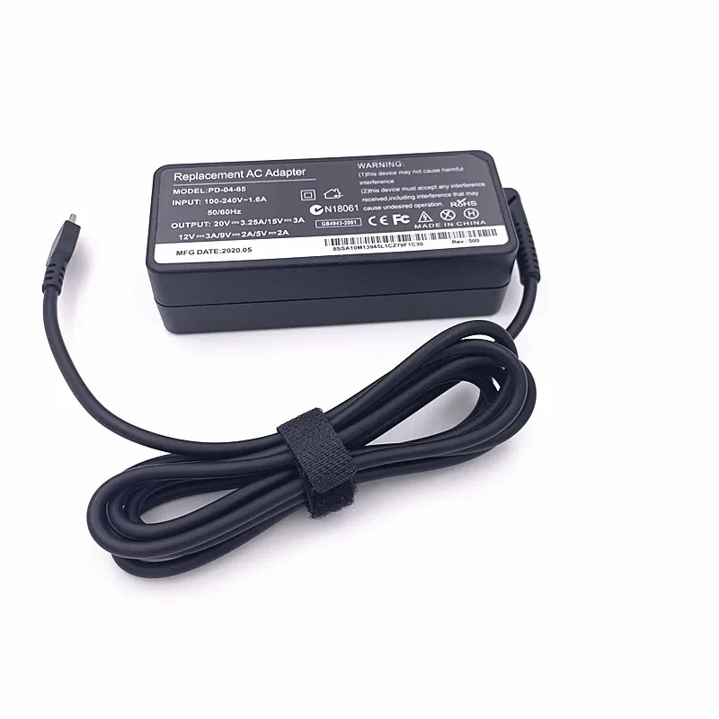 20V3.25A 65W original FOR Lenovo T480 T480s X395 laptop power adapter TYPE-C computer charger