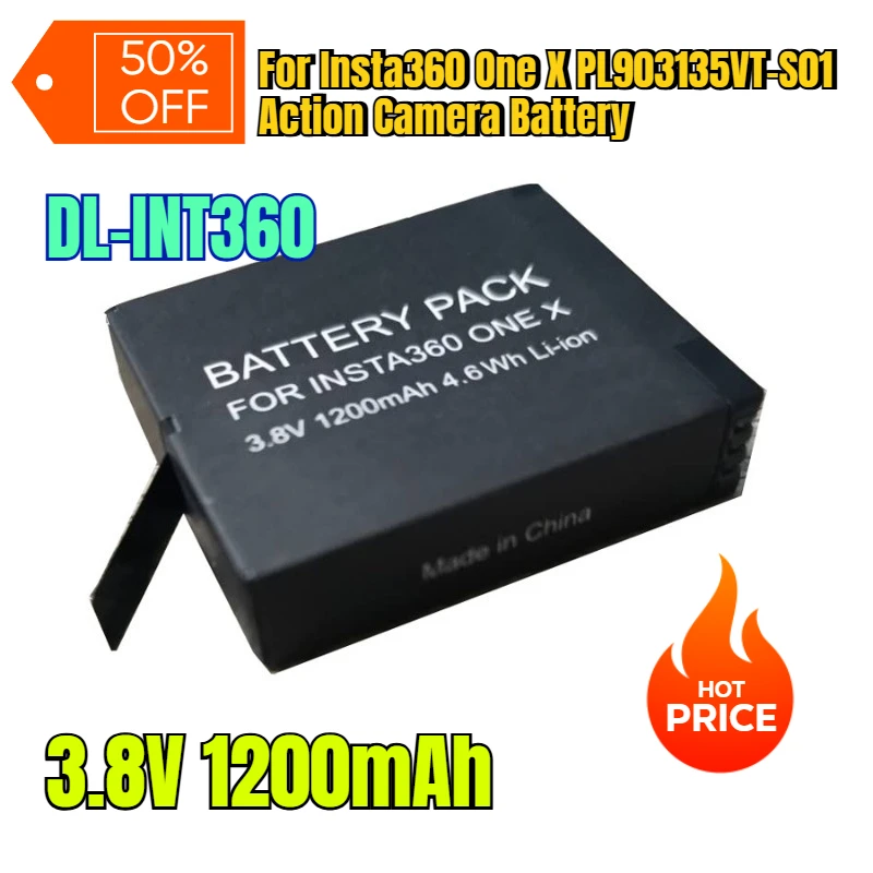 

3.8V 1200mAh for Insta360 One X PL903135VT-S01 Action Camera Battery