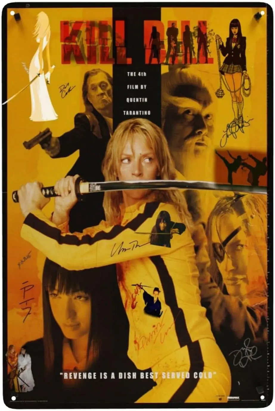 ZTTN Horror Movie Kill Bill Poster Sign Vintage Metal Posters For Wall Art Plaque Halloween Party Decorations for House Off sign
