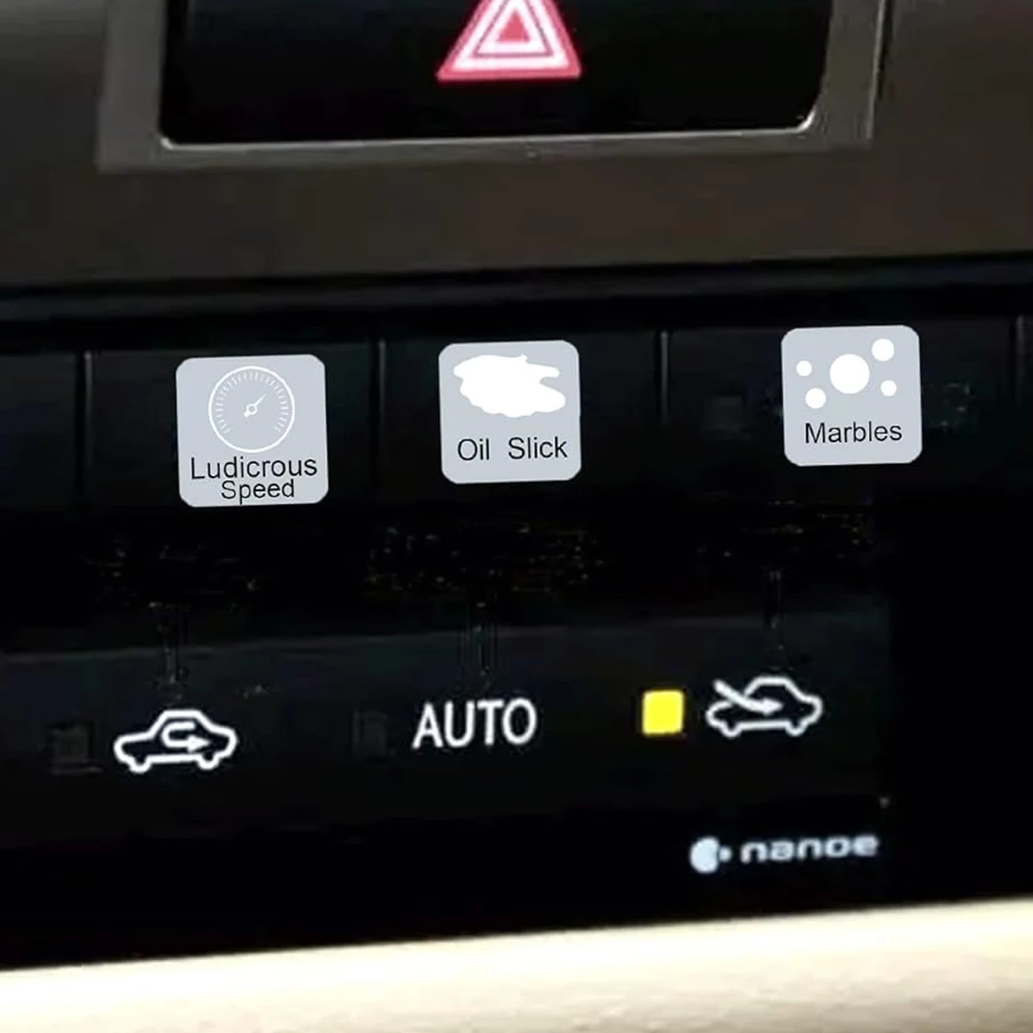 3/4 Inch Car Decal Switch Labels Sticker Novelty Stickers for Car or Truck Unused Buttons Control Dash Button Stickers 36pcs