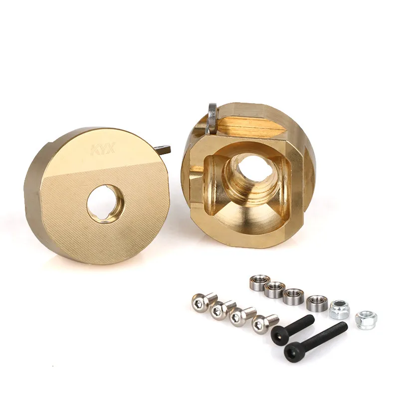 KYX simulation climbing car Axial scx10-ll 90046 metal steering cup copper counterweight upgrade accessories