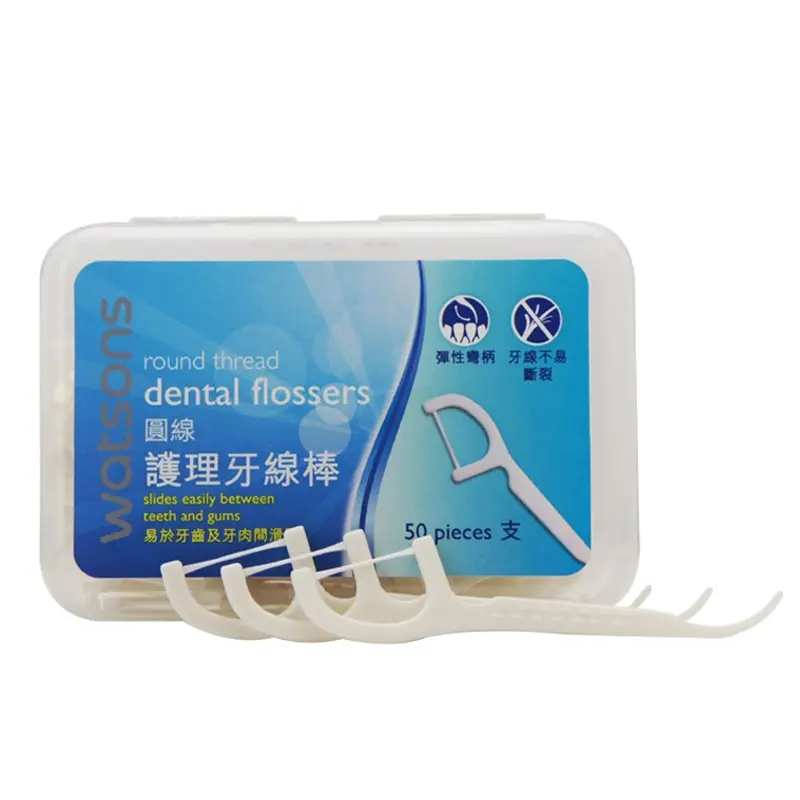 

Dental Flossers Interdental Brush Toothpicks Flossers Round Thread Personal Oral Care Teeth Stick Floss 1 box 50 pcs