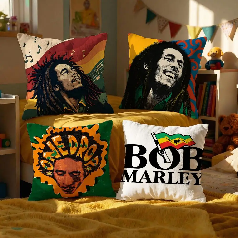 band Bob Marley & The Wailers Cushion Cover Decorative Cushions Covers Cover Sofa 50x50 Pillow 4 Piece 45x45 40x40 Pillowcase