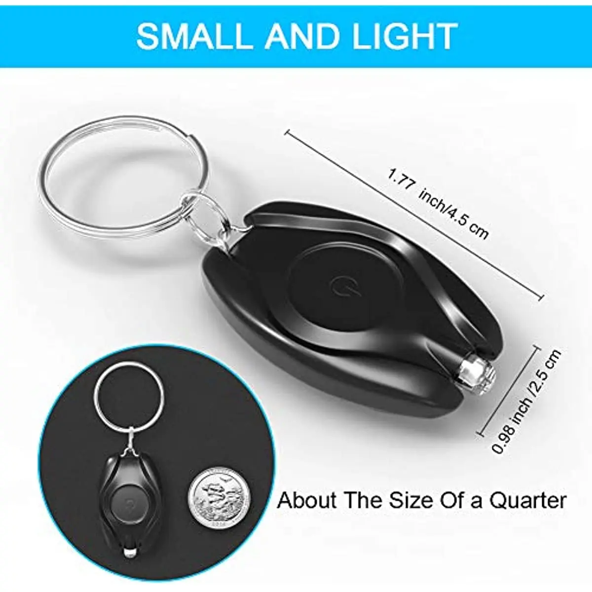 LED Keychain Lights Portable Mini Flashlight Pocket Keychain Flashlights Super Bright Mini Lights Waterproof Emergency Torch