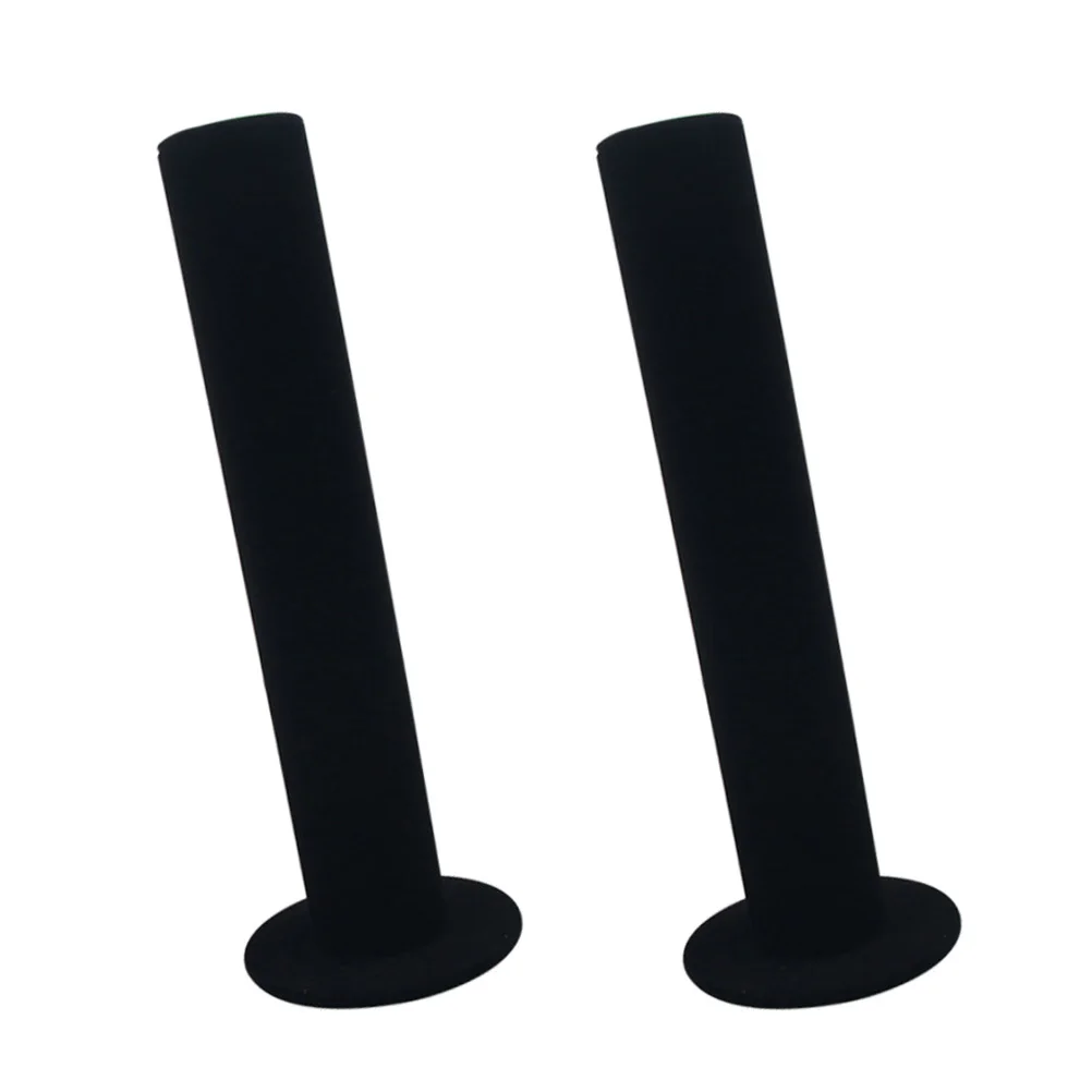2Pcs Elegant Jewelry Organizer Black Bracelet Bangle Watch Display Stand Durable Material Rack Bracelet Holder