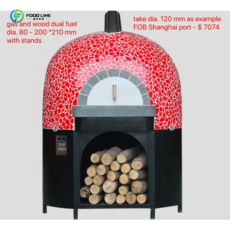 Customized Popular Italy Copper Gas Electric Pizza Oven Commercial Restaurant Baking Equipment