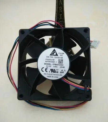 The original DELTA FFB0812XH 8cm 8025 12V2.00A four-wire supercharged cooling fan