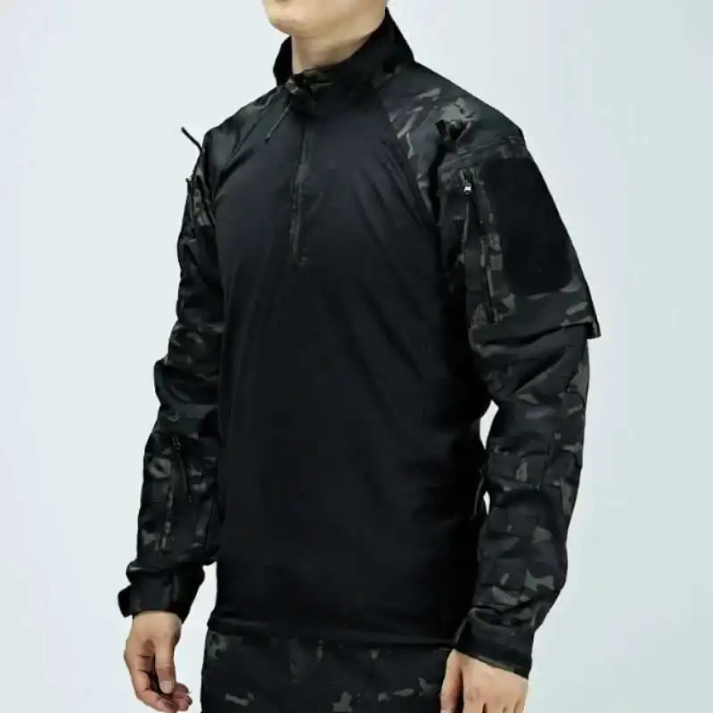

Camouflage Tactical Wearproof Tops Outdoor Wear Long Jacket Sleeve Upper Outer Garment Trip Shooting Game Training Jacket
