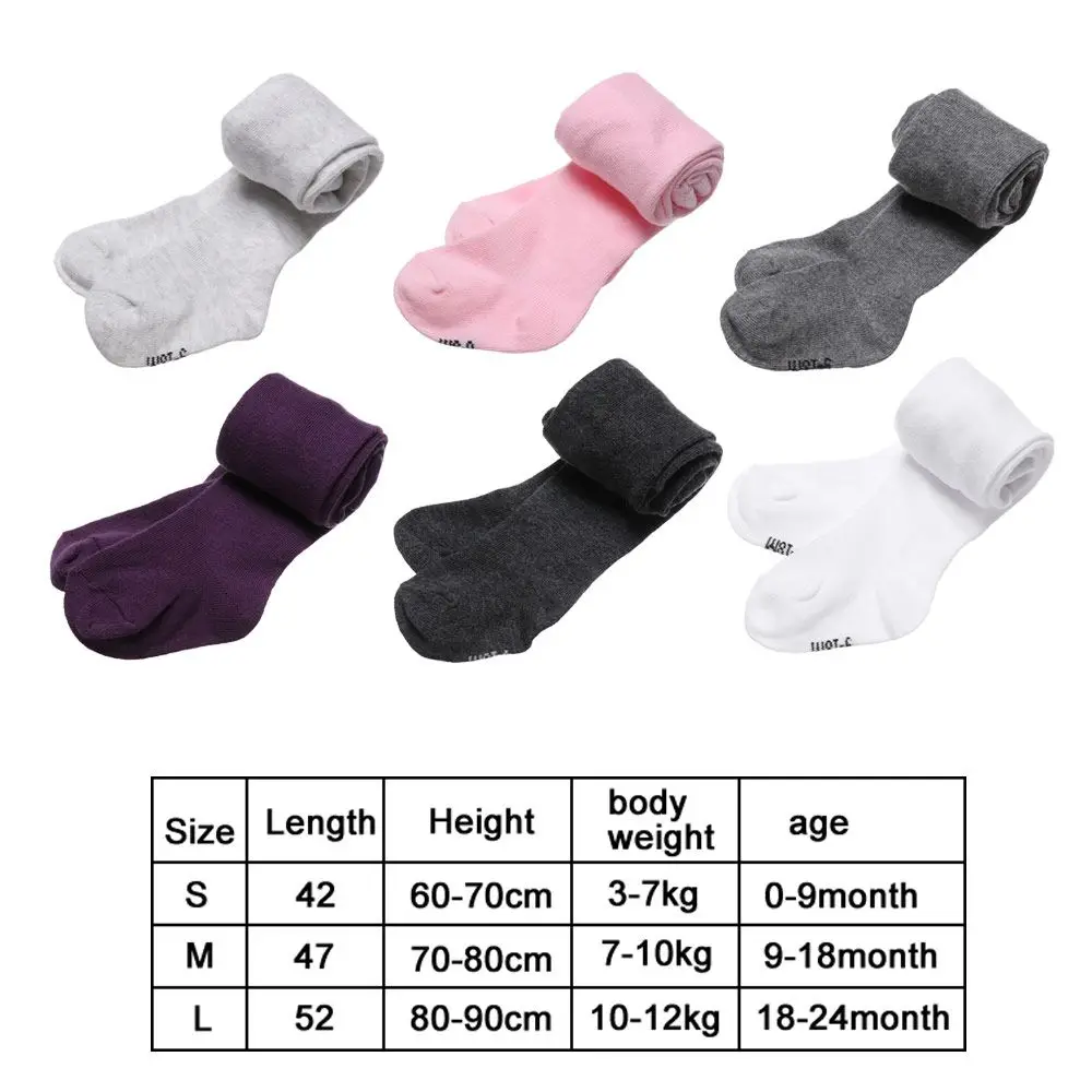 1pcs 0-2Years Autumn Winter Cotton Warm Pantyhose Baby Tights Stockings Candy Color Tight