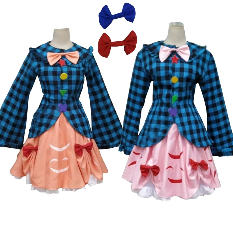 

TouHou Hopeless Masquerade Hata no Kokoro Cosplay Dress Costume Halloween Full Set boots shoes Uniform clothing