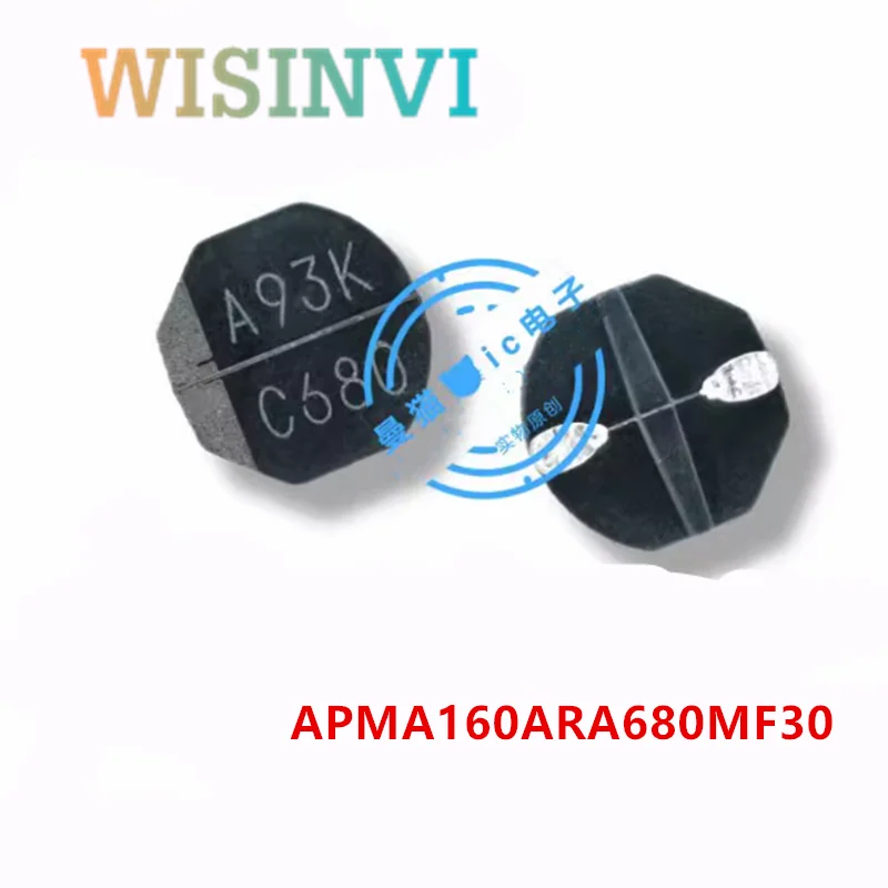 

5PCS APMA160ARA680MF30S making C680 68uF 16V ±20% 7.2x7x3mm 5000hrs@105℃ SMD Solid Cap