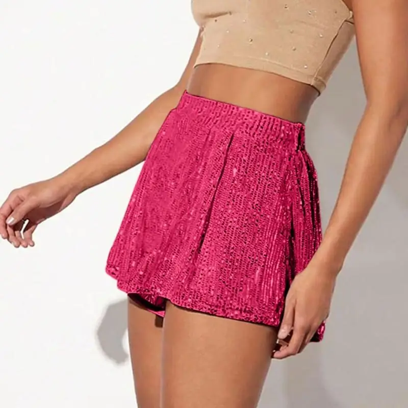 31BF Mini-jurk met diamanten pailletten voor dames, discofeestjurk