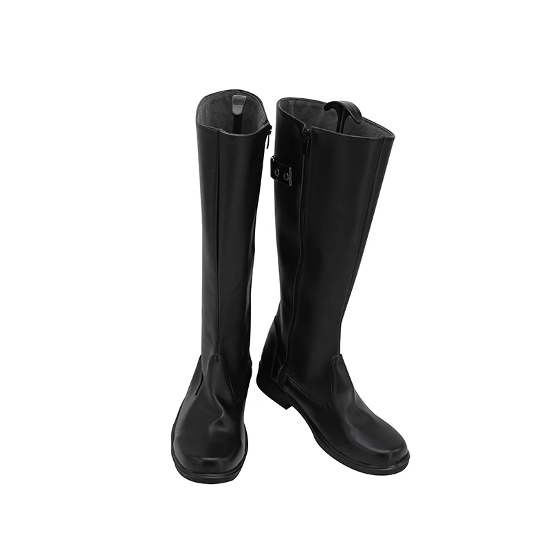 Count Dooku Cosplay Shoes Boots for Adult Men Black PU Leather Boots Halloween Carnival Costumes Accessories Custom Made