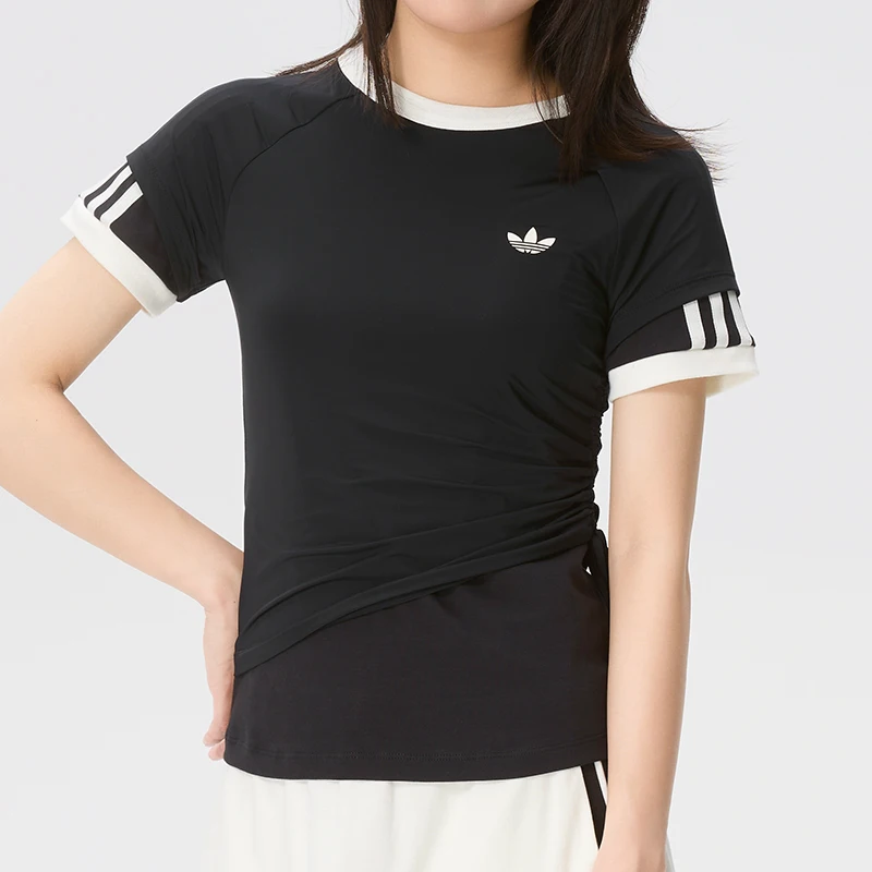 Camiseta Adidas (Adidas) Trefoil Feminina, Moda Esportiva, Confortável e Respirável, Top de Manga Curta Kw4528