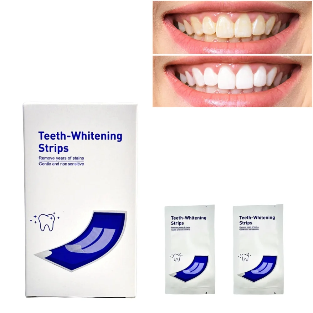 5 Boxes Minimum Order, 28 Strips Per Box, 6% HP Non-Irritating Dry Oral Strips, No Residue Gentle Daily Dentals Care