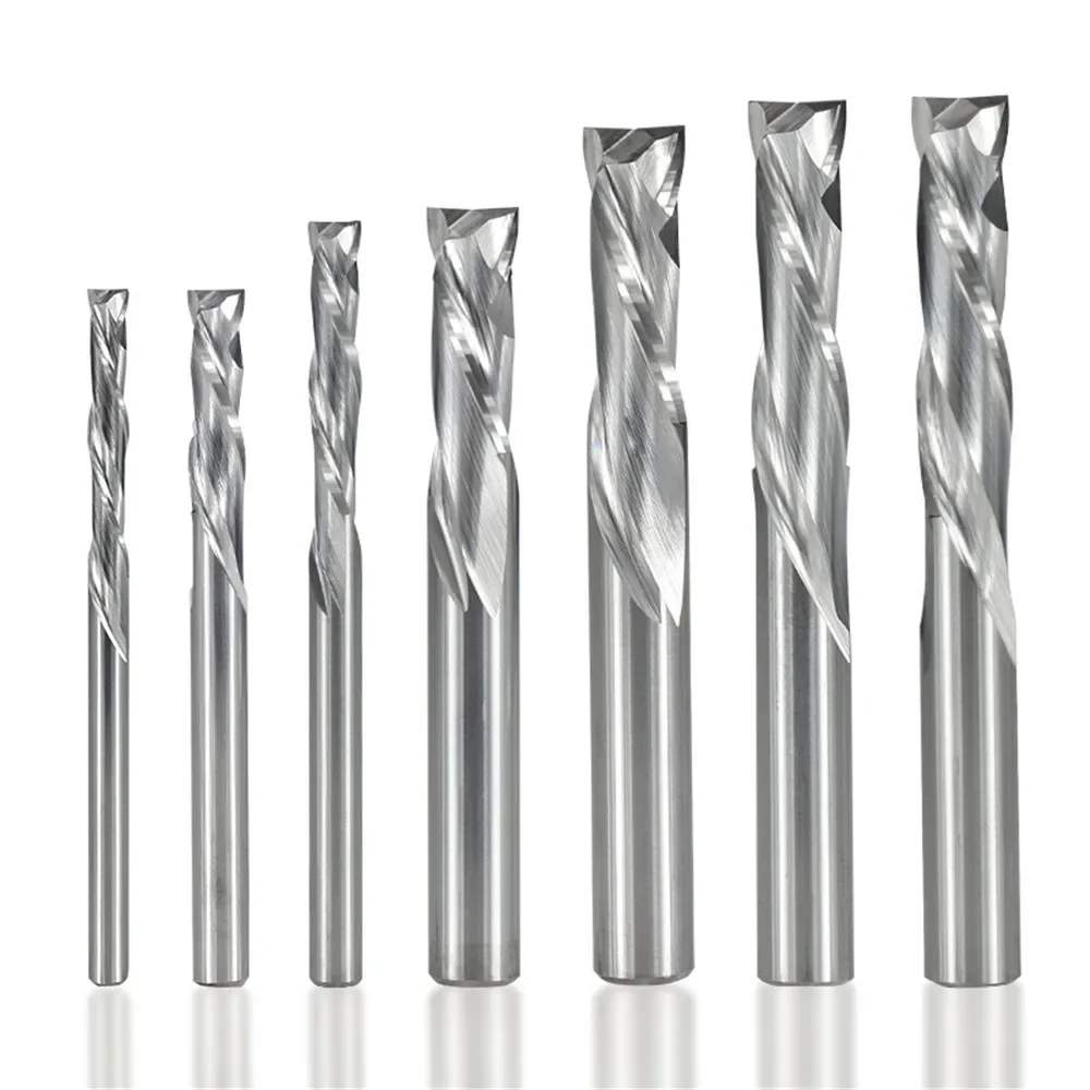 up down cutter 5/6/8 / 10mm aluminum rod cnc  end mill 2 flute carbide