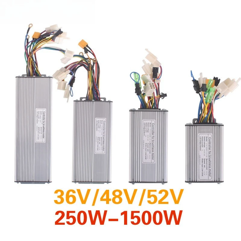 

E-Bike Controller 250W-1500W Electric Bike Motor Speed Controller for 36V/48V/60V Scooter Conversion Kit Upgrade