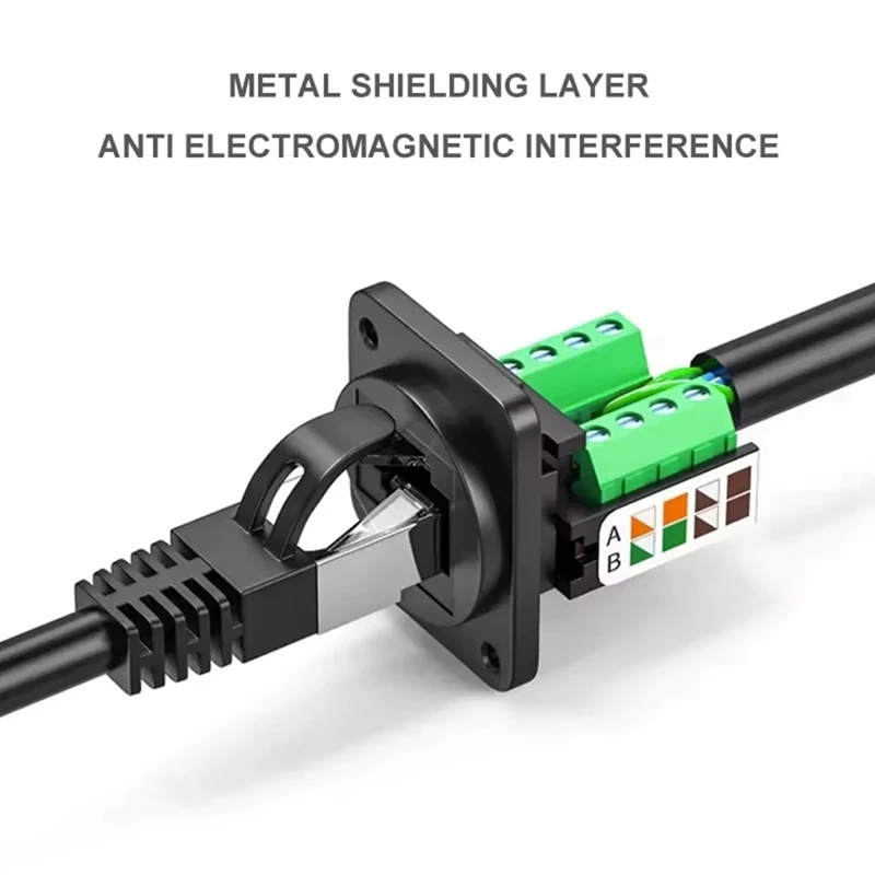 Prolongateur de câble réseau RJ45 CAT5E, connecteur de panneau Cat 5, technique d'installation de panneau