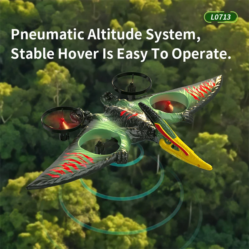 Nuovo L0713 Pterosaur Quadcopter telecomando Aircraft simulazione Dinosaur Glider Uav Model Foam Aircraft Kids Outdoor Toy Gift