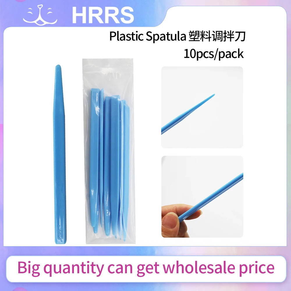 10pcs Dental Mixing Spatula Disposable Plastic Cement Powder Plaster Knife Dental Lab Impression Material Dentist Tool