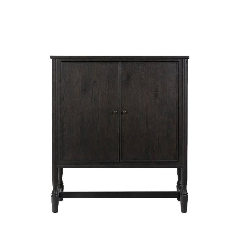 LTT Chinese antique wine cabinet French retro solid wood dining side cabinet living room locker