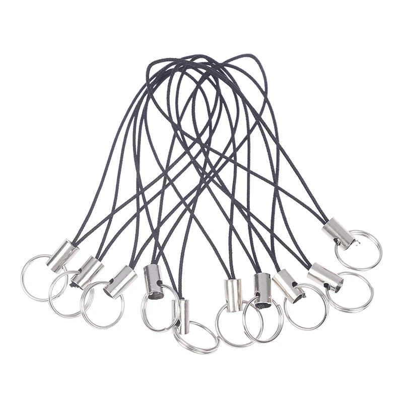 ★▲10 Pcs/lot Lanyard Lariat Cords Clasp Rope Keychains Hooks Mobile Phone Strap Charms Keyring Bag Accessories Key Ring
