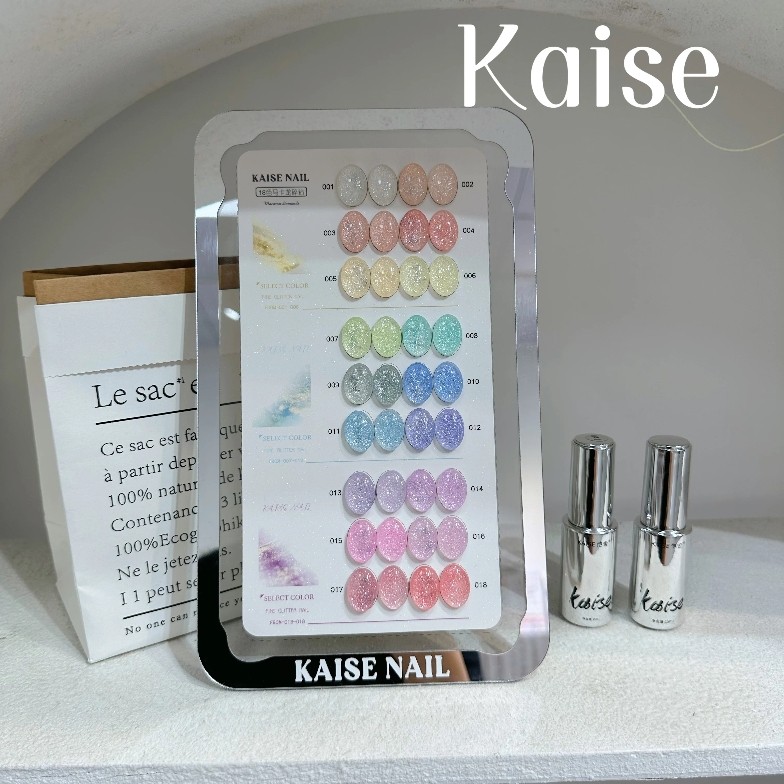 2026 Luxury 18-Color Macaron Broken Diamond Nail Gel Set Long-Lasting Non-Toxic UV Gel Bottle LED Cure Nail Salon
