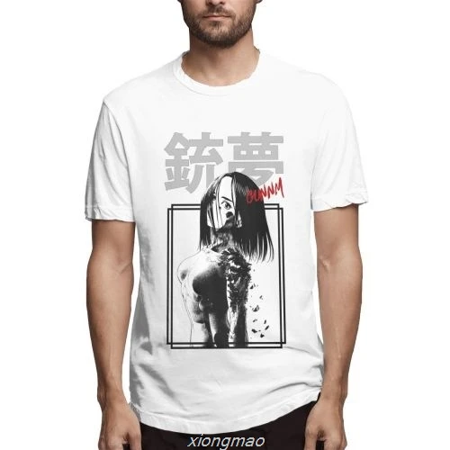 Новое поступление, горячая распродажа, футболки в стиле ретро, футболка «Дизайн Битва Ангел Алита», мужская модная футболка S-6XL, футболка больших размеров