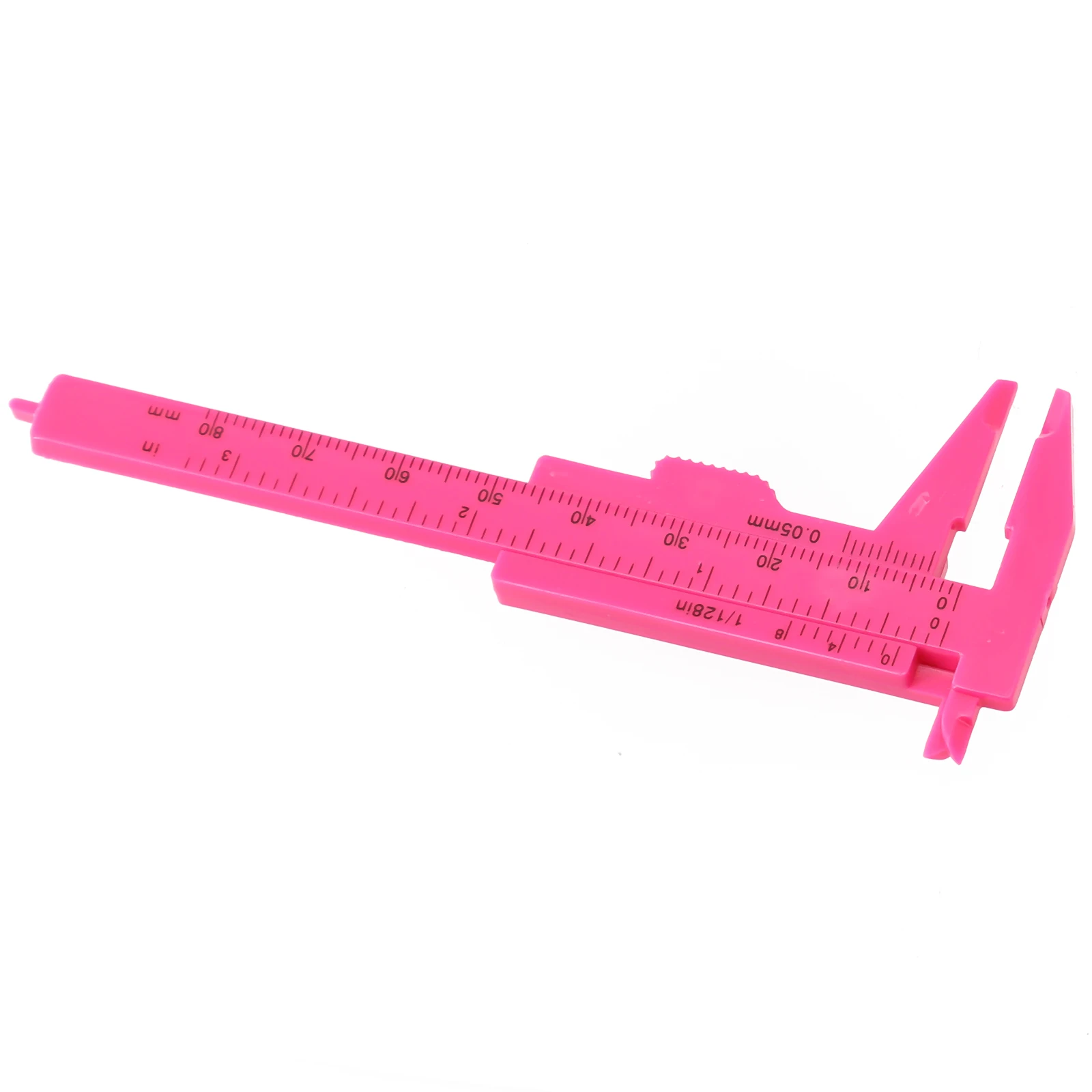 1pc Plastic Portable Mini Sliding Vernier Caliper 0-80mm Double Scale Gauge Student Ruler Measure Tools