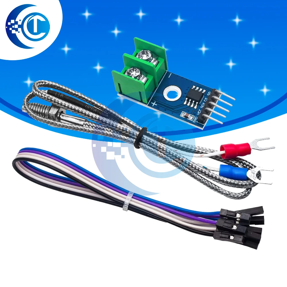 1PCS MAX6675 Module, K Type Thermocouple Temperature Sensor Board Compatible with for Arduino