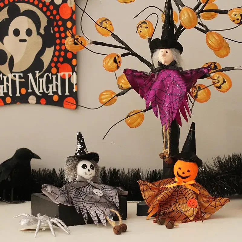 

Halloween Hanging Decoration Pumpkin Ghost Witch Dolls Pendant Day of The Dead Accessories Funny Gifts Festival Party Decor