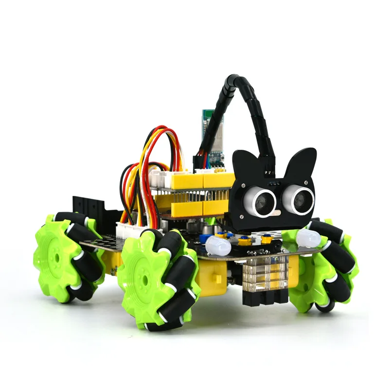 

Smart car 4WD tracking and obstacle avoidance scalable programming omnidirectional wheel robot