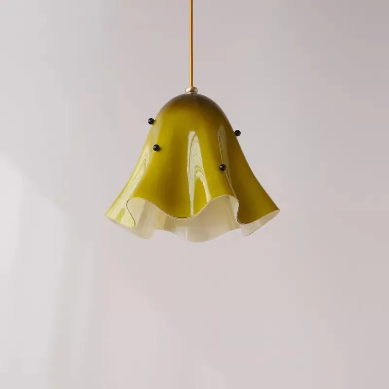 Skirt series French creative glass lampshade restaurant bedroom bedside headlight foyer atmosphere