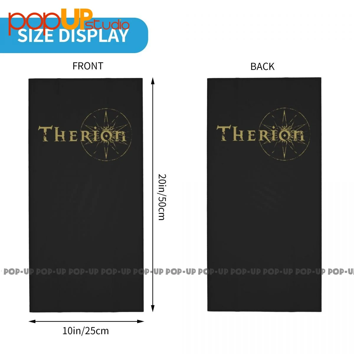 Therion-banda desgastada para el cuello, polaina, Bandana, bufanda, máscara facial