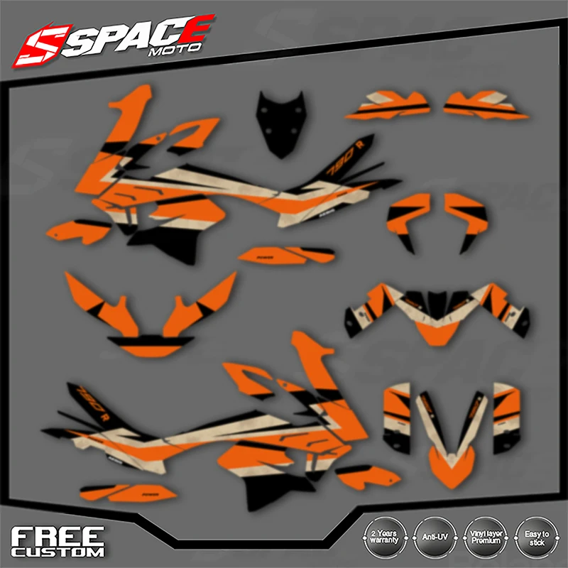

SPACE Custom Motorcycle Graphics For KTM 2019 2020 2021 2022 ADV790 19-22 ADV790 ADV-R Decal Stickers Kits 006