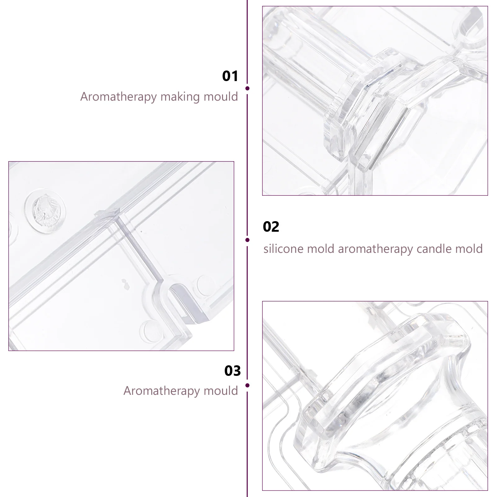 

1Pcs Octagon Mold Plastic Easy Demould DIY Handmade Aromatherapy Making Tool Desktop Ornament Wax Mold
