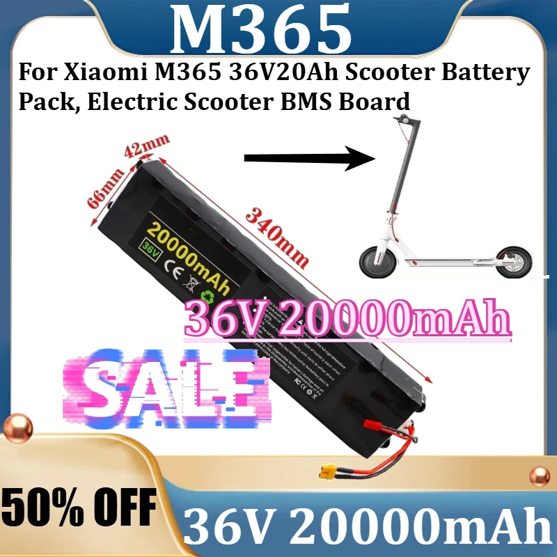 

For Xiaomi M365 36V20Ah Scooter Battery Pack, Electric Scooter BMS Board New M365 High Quality Battery