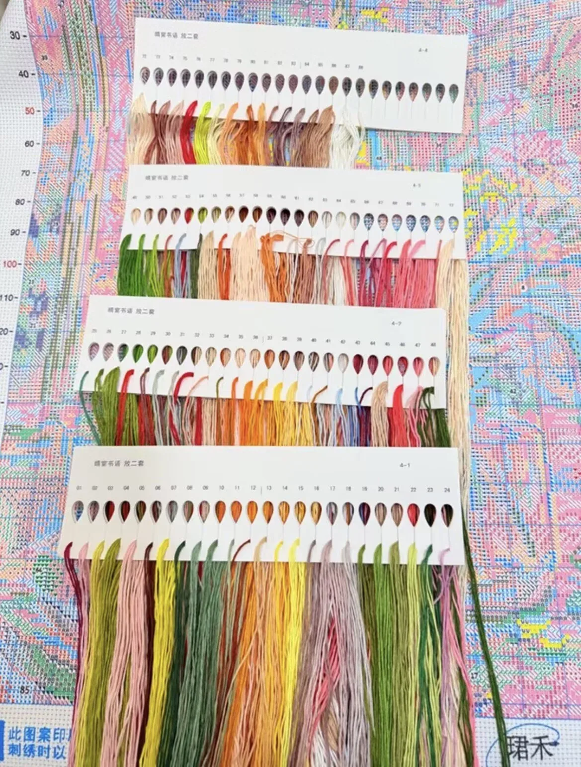 9CT 14ct Tulip Vase Printed Kit Cross Stitch Embroidery DIY Needlework Home Decor Crafts With Needles Threads 88 Colors - view 2