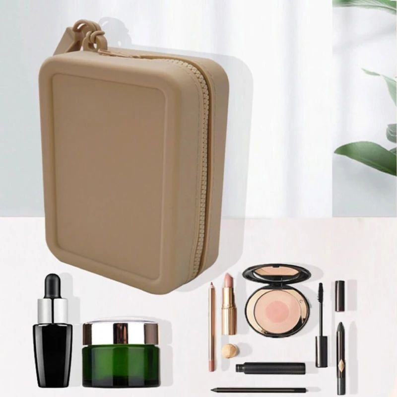 Small Makeup Bag For Purse Mini Make Up Pouch Cute Cosmetic Pouch For Women Portable Carry-On Storage Bag