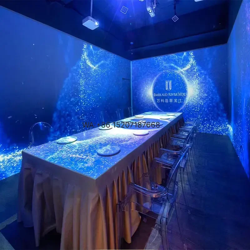 Wmwmnu Customized Immersive Interactive Projection Room System for Restaurant Exhibition Hall 3D Mapping Motion Sensor Game