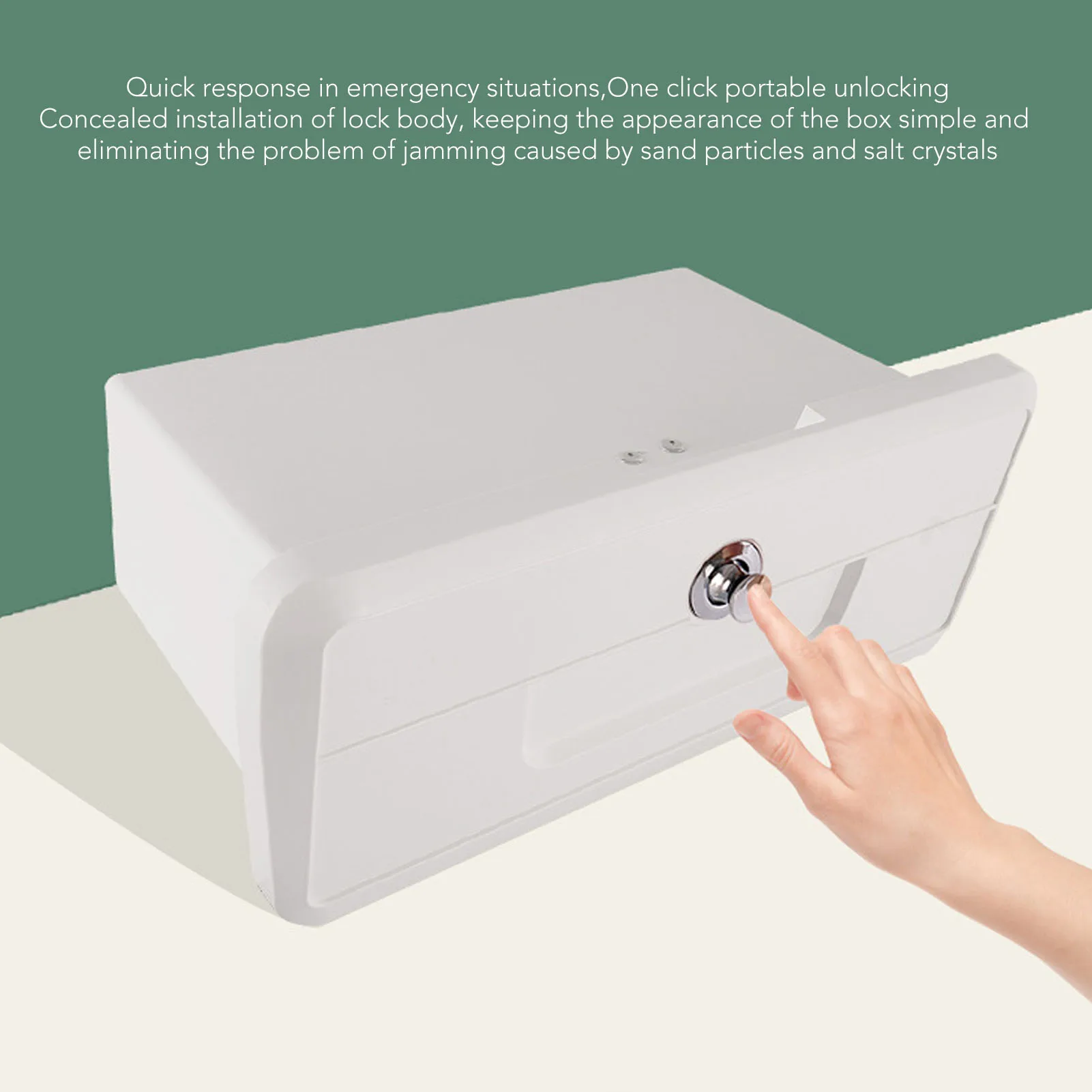 

Boat Storage Box Multifunctional Cup Holder Design Rain Proof Sealing Yacht Dock Box with Concealed Button Lock Yacht Dock Box