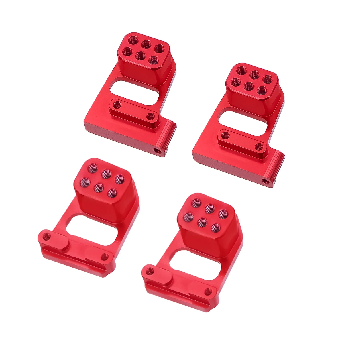 4PCS TRX4M Aluminum Alloy Front Rear Shock Absorber Towers Mount for 1/18 RC Crawler Trx4-M Bronco Defender Upgrade Parts