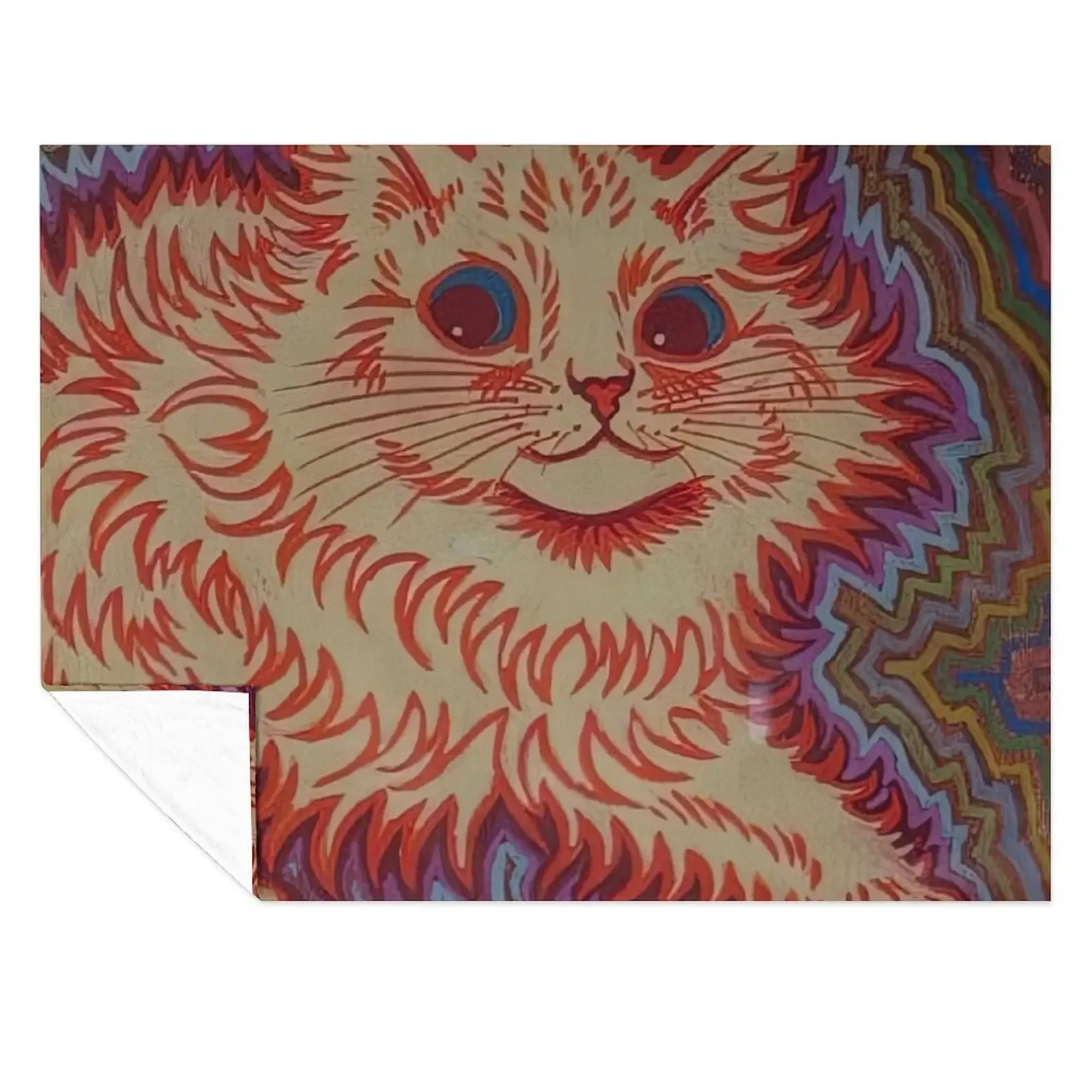 

cat paintings by louis wain Throw Blanket Decorative Beds warm for winter Thin Polar Blankets