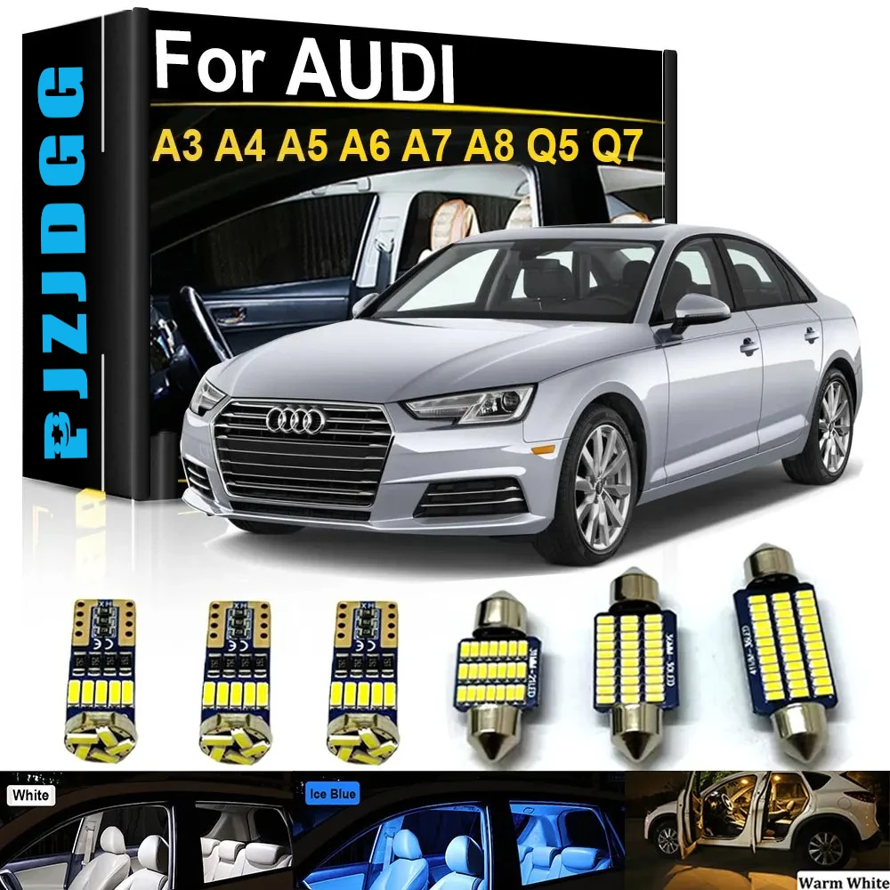 

LED Interior Light Kit For Audi A3 S3 8L 8P 8V A4 S4 B5 B6 B7 B8 A5 S5 A6 S6 C5 C6 C7 A7 S7 A8 S8 D3 Q5 SQ5 Q7 4L