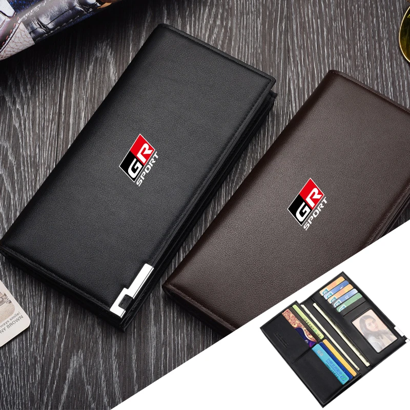 

Car Men's Wallet Clutch Driver's License Card Case Holder Coin Purse For Toyota GR Corolla CHR Yaris Aygo Prius Camry Auris Aven