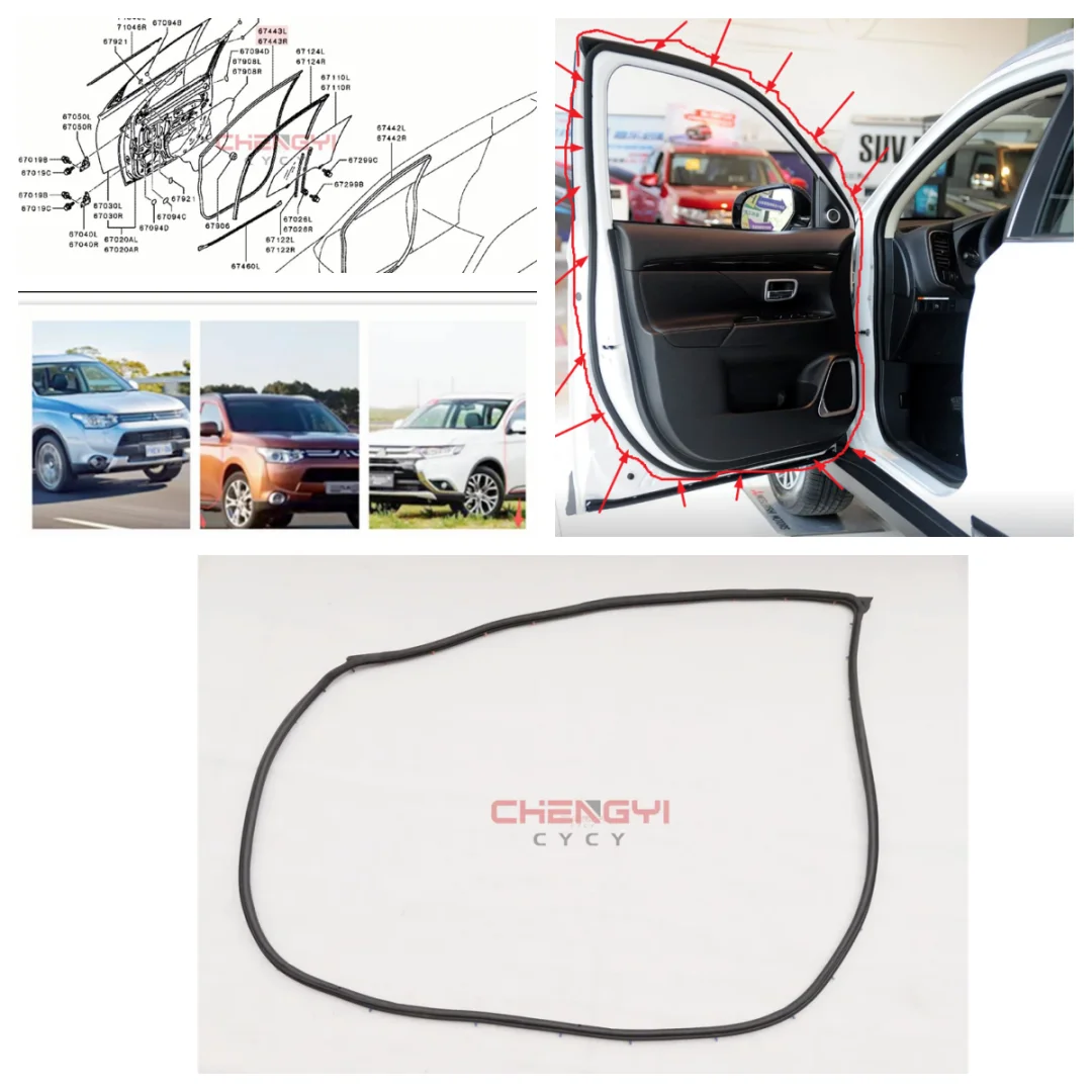 

1PCS Door Rubber Seal Doorpost Rubber Strip Fit For Outlander GF7W GF8W 5725A393 5725A394 5755A421 5755A422 5725A237 5725A432