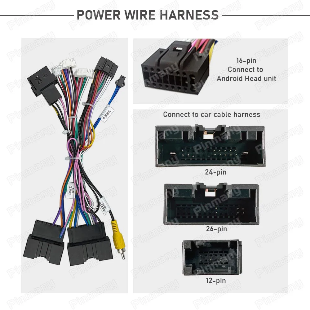Car Radio Cable Power Wire Harness Adapter CAN Bus Decoder FDC12 for Ford Focus Fiesta Ecosport Kuga Edge Taurus Everest Tourneo